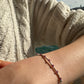 Thin Chain Bracelet with Ruby and Tiny Diamond Bracelets in 14K Solid Gold Bracelet for Women