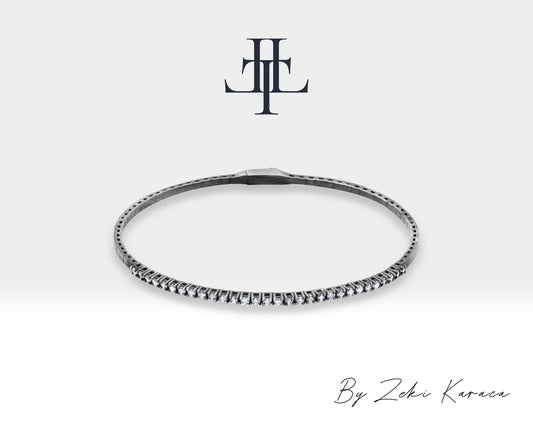 Handmade Silver Bracelet with Diamond | ZB00035D