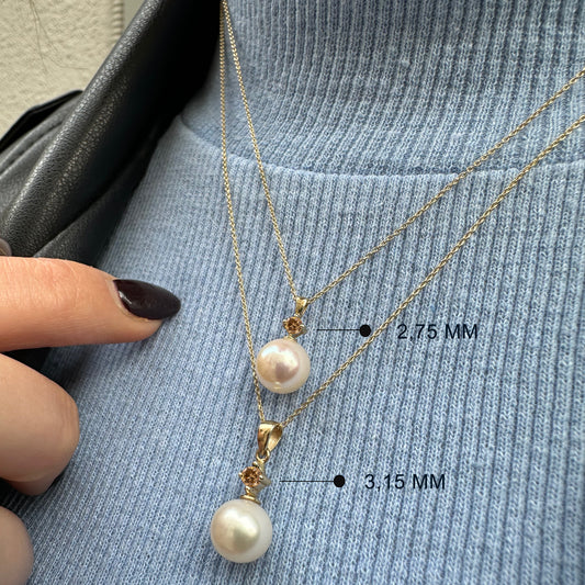 Bridal Jewelry Set of Pearl Earrings and Necklace Set in 14K Solid Gold Jewelry Set with Brown Diamond and Natural Pearl