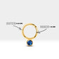 14K Solid Gold Daith Hoop Clicker Piercing with Blue Sapphire Helix Hoops | 10 MM Outer