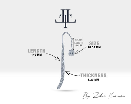 Silver Bookmark with Dog Charm, Handmade Unique Gift for Animal Lovers, Gift for Book Lovers | LZ00033