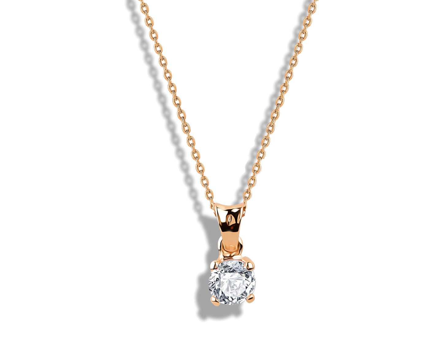 Solitaire Diamond Solitaire Necklace Diamond Solitaire Pendant 14K Gold