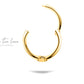 Starry Clicker with Diamond,14K White-Yellow-Rose Solid Gold Hoop Clicker,18G(1.00 mm)/ LE00030D