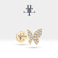 Cartilage  Butterfly Design Piercing 14K  Solid Gold