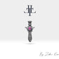 High Quality 925 Sterling Silver Sword Pin Brooch with Ruby, Unique Statement Jewelry, Gift for Mother, Dress and Scarf Brooch | LZ00024DR