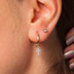 Diamond Dangling Cross Eardrops Earring