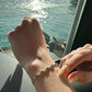 Dainty Everyday Bracelet with Oval cut Emerald and Tiny Diamond Bracelets in 14K Solid Gold Bracelet for Women
