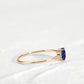 Sapphire Oval Cut with Sprinkled Diamonds 14K Solid Yellow Gold Ring | LR00054DS