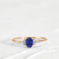 Sapphire Oval Cut with Sprinkled Diamonds 14K Solid Yellow Gold Ring | LR00054DS