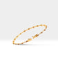 14K Solid Gold Tennis Bracelet Waterway Gold Chain Bracelet with Diamond-Ruby Wedding Gifts