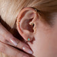Cartilage Heart Clicker , Solitaire Ruby Heart Clicker, Single Earring,14K