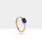 Cartilage Hoop Oval Cut Sapphire Earring 14K Yellow White Rose Solid Gold ,16G