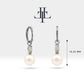 Bridal Jewelry with Marquise Cut Opal Earrings in 14K Solid Gold Dangle Hoop Pearl Earrings for Women Wedding Jewelry