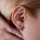 Cartilage Tragus Piercing Flower Design Cut Sapphire Piercing Single Earring