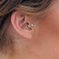 Star Design Round Cut Diamond Cartilage and Tragus Piercing 16 G/1.2 mm