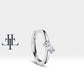 Cartilage Hoop  Marquise Cut Cross Standing Diamond Earring Single Earring 14K