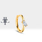 Cartilage Hoop  Marquise Cut Cross Standing Diamond Earring Single Earring 14K