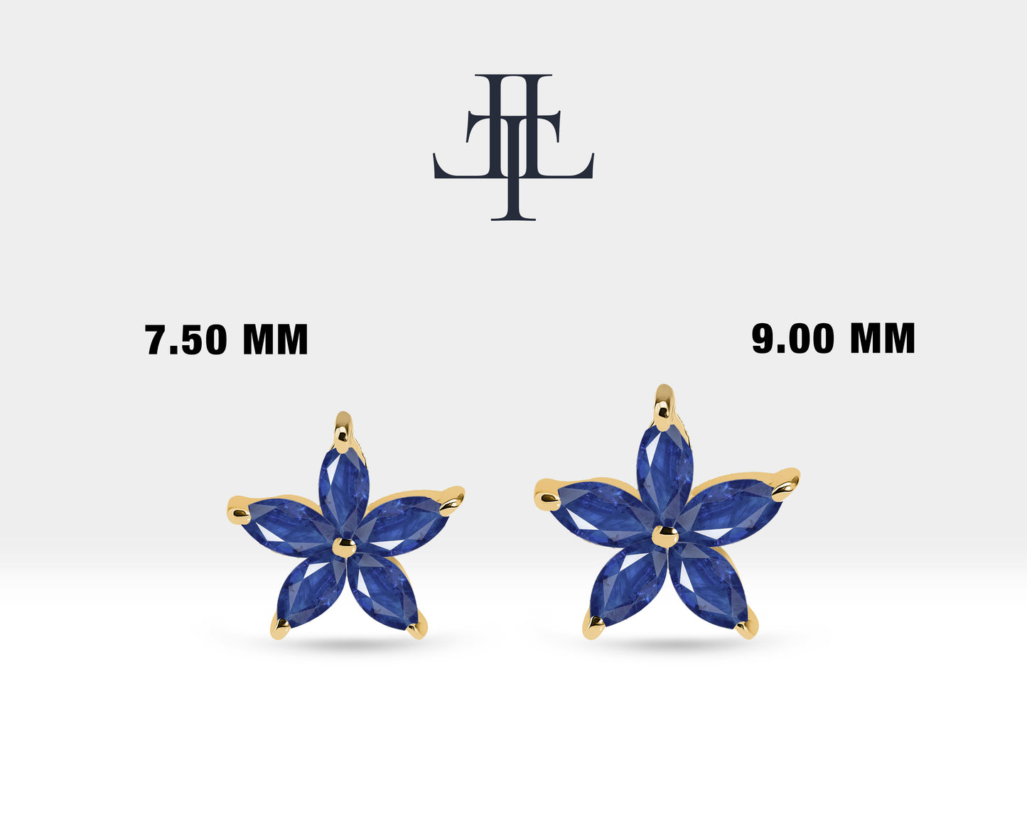 Tragus Piercing, Marquise Cut Star Design Sapphire Piercing , Single Earring , 14K Solid Gold