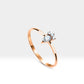 Drop-Pear Diamond 14K Gold Handmade Ring Minimal Ring