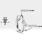 Cartilage Hoop  Marquise Cut Cross Standing Diamond Earring Single Earring 14K