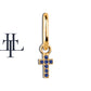 Sapphire Dangling Cross Eardrops Earring