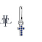 Sapphire Dangling Cross Eardrops Earring