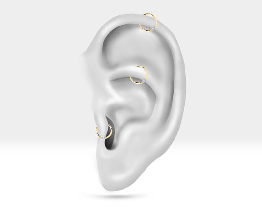 Cartilage Hoop  Marquise Diamond Clicker Single Earring 16G