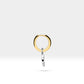 Huggie Hoop Earrings,Dangle Hoop Earrings,14K Yellow Solid Gold Sirius Design Diamond Earring