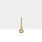 Hoop Earrings,Diamond Dangle Earring,14K Yellow Solid Gold,Earlobe Hoop Earring
