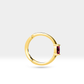 Cartilage Hoop with Marquise Ruby Clicker in 14K Yellow-White-Rose Solid Gold Earring 16G 12 mm