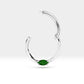 Cartilage Hoop Marquise Emerald Clicker Single Earring 16G