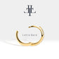 Hoop Earring with Diamond in 14k Solid Gold Large-Medium-Small Diamond Huggies Earrings Earlobe Hoop Earring | LE00037D