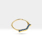 Cartilage Hoop with Sapphire Dove Shaped Piercing in 14K White Yellow Rose Solid Gold Helix Hoops 16G(1.2mm)