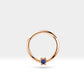 Cartilage Hoop , Tiny Star Design Sapphire Clicker Piercing , Single Earring , 14K Solid Gold