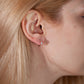 Leaf Cartilage Piercing with Diamond 16G Helix Piercing Gold inner Conch Piercing Climber Screw Back Piercing in 14K Solid Gold