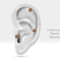 Cartilage Tragus Piercing Flower Design Cut Brown Diamond Piercing Single Earring