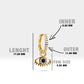 Evil Eye Earrings,Sapphire-Diamond Dangle Earring,14K Yellow Solid Gold,Micro Pave Eternity Shank Earring