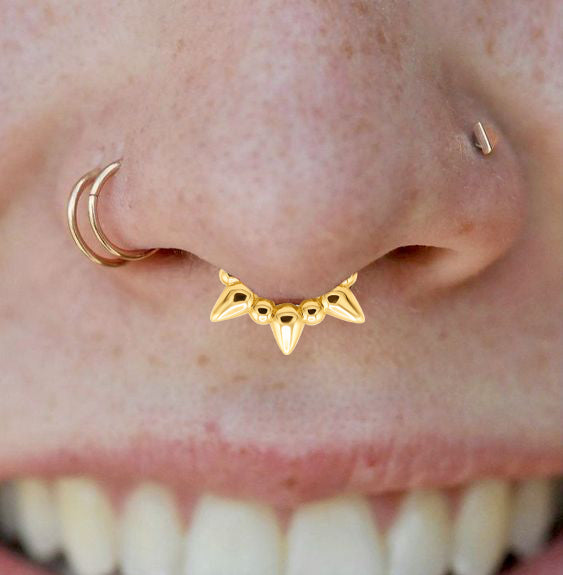 Triple ring septum on sale clicker