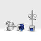 Jewelry Sapphire Set of Necklace and Earrings in 14K Solid Gold