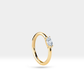 Cartilage Hoop with Marquise Cut Diamond Clicker in 14K Yellow-White-Rose Solid Gold 16G, 12 mm