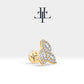 Cartilage Diamond Piercing Trio Marquise Diamond Daith Piercing 14K Yellow Solid Gold 16G(1.2mm)