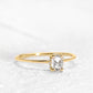 Dainty Ring, Diamond Oval cut with Frame Diamonds, 14K Gold