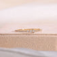 Ring with Baguette and Round cut Diamond 14K Gold Handmade Ring