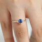Sapphire with 8 Diamond 14K Solid Gold