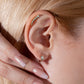 Cartilage Tragus Piercing Seven Round Cut Diamond Piercing Single Earring