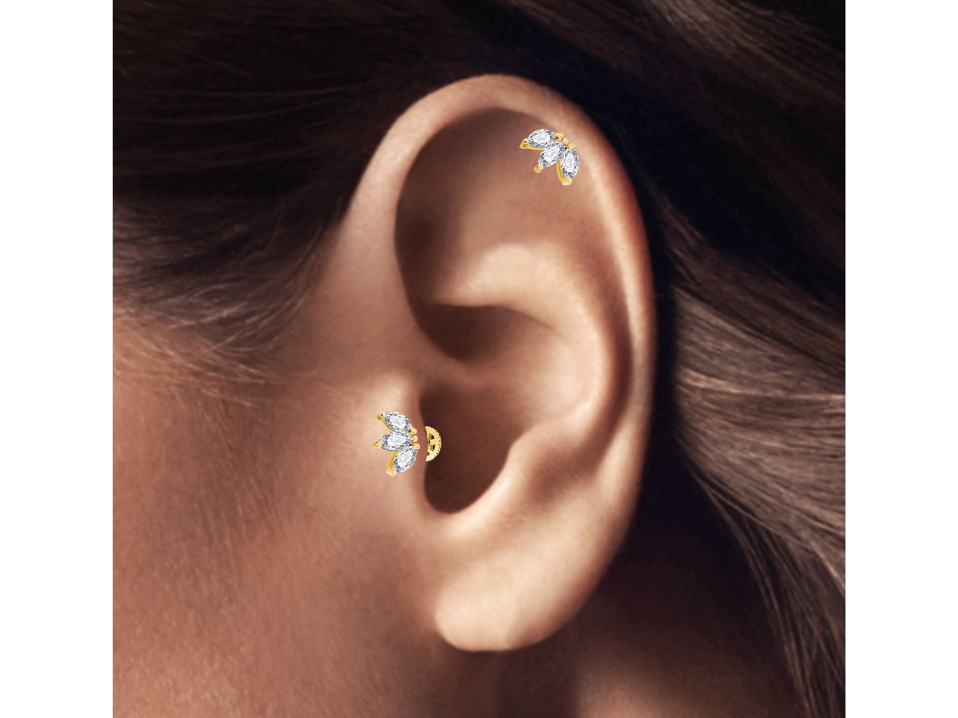 Cute Diamond Tragus Jewelry Cartilage Tragus Piercing Design Three