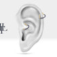 Cartilage Heart Clicker , Round Cut Sapphire Heart Clicker, Single Earring, 14K