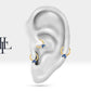Cartilage Hoop Piercing Marquise Round Cut Sapphire Diamond Single Earring 14K Gold,16G(1.2mm)