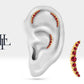 Ruby Moon Design Cartilage Clicker Piercing Single Helix Stud Earring