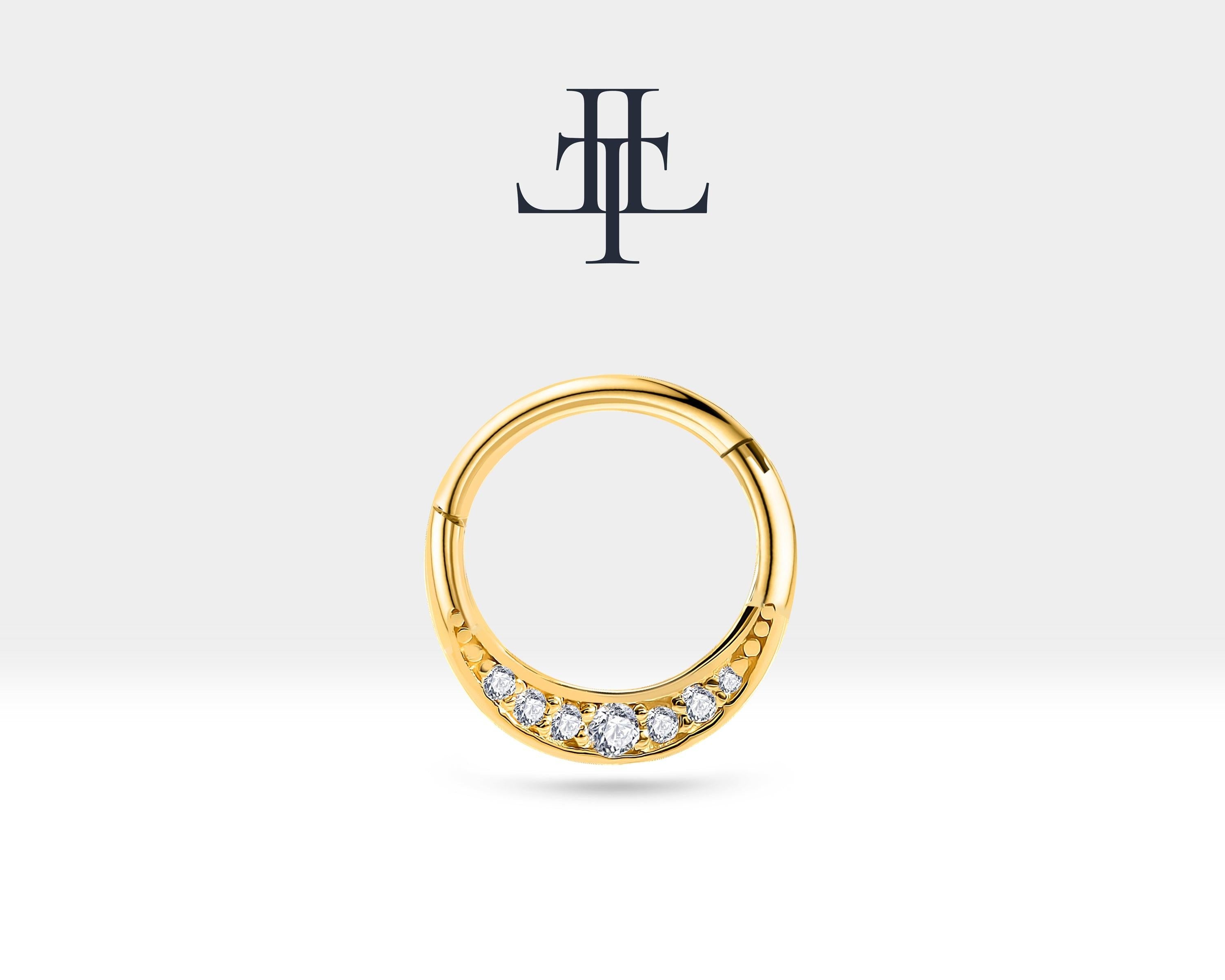 14k Yellow Gold Piercing with Diamond deals